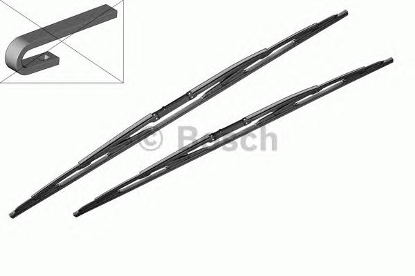 Купить запчасть Bosch - 3397005808 Комплект щеток стеклоочистителя TWIN 650мм 2шт LAND ROVER Range Rover 02->