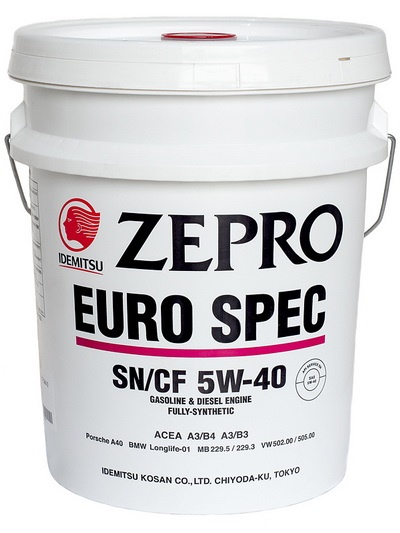 Купить запчасть IDEMITSU - 1849-020 Моторное масло IDEMITSU ZEPRO EURO SPEC 5W-40 SN/CF (20л) 1849-020