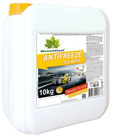 Купить запчасть GreenCool - 752187 Антифриз GreenCool GC4010 G11, 10 кг (жел.) Антифриз G-11