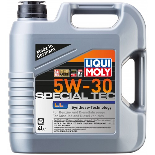 Купить запчасть LIQUI MOLY - 7654 НС-синт. мот.масло Special Tec LL 5W-30 CF/SL A3/B4 (4л) 7654