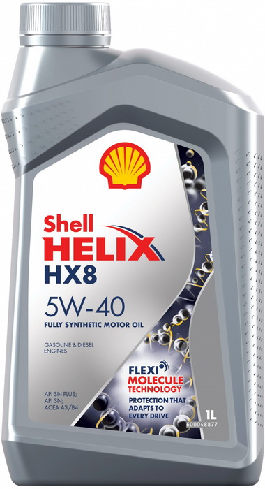 Купить запчасть SHELL - 550051580 Масло моторное синтетическое Helix HX8 Synthetic 5W-40 1л (550046368) 550051580