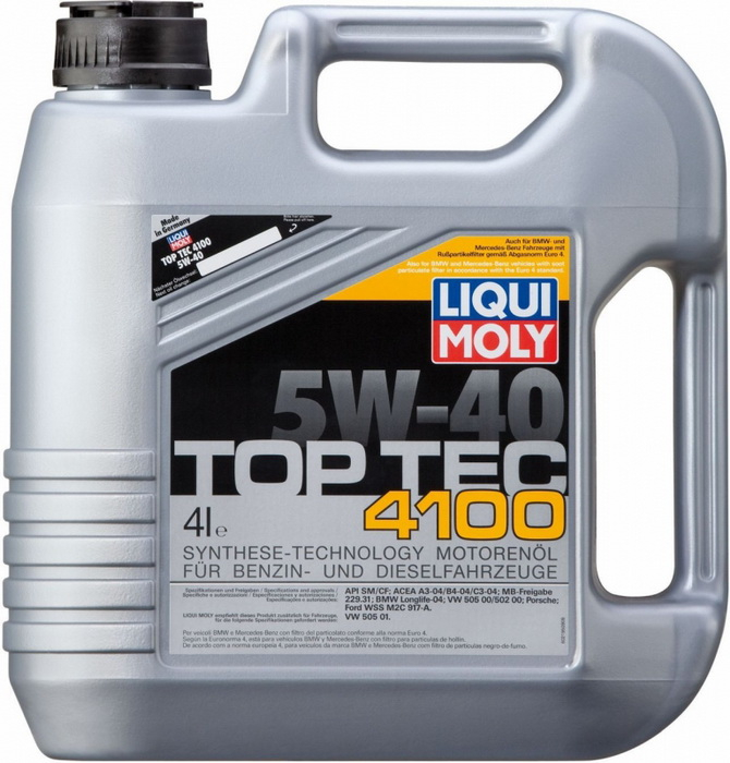 Купить запчасть LIQUI MOLY - 7547 НС-синт. мот.масло Top Tec 4100 5W-40 CF/SN C3 (4л) 7547