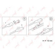Купить LYNX XF6040B Бескаркасные щётки стеклоочистителя, комплект 530мм+480мм подходит для SKODA Rapid 12, VW Polo 09 XF6040B