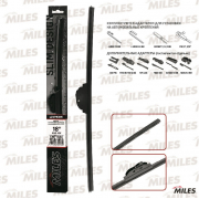 Купить запчасть MILES - CWF18AC Щетка стеклоочистителя бескаркасная 450 мм (18 дюймов) (адаптеры HOOK 9x3/9x4) CWF18AC