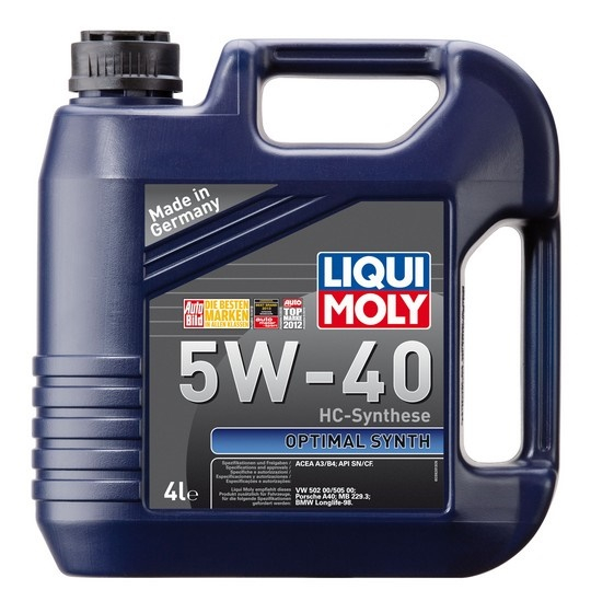 Купить запчасть LIQUI MOLY - 3926 НС-синт. мот.масло Optimal Synth 5W-40 CF/SN A3/B4 (4л) 3926