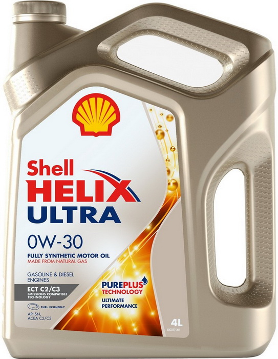 Купить запчасть SHELL - 550046375 Масло моторное синтетическое Helix Ultra ECT C2/C3 0W-30 4л 550046375