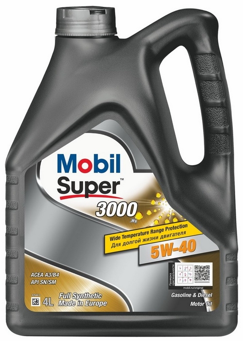 Купить запчасть MOBIL - 152566 Масло моторное синтетическое Super 3000 X1 5W-40 4л (150546, 151776,150013) 152566