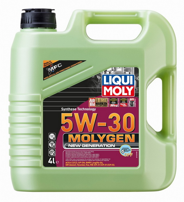 Купить запчасть LIQUI MOLY - 21225 НС-синт. мот.масло Molygen New Generation DPF 5W-30 (4л) 21225