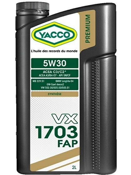 Купить запчасть YACCO - 301724 VX 1703 FAP 5W-30