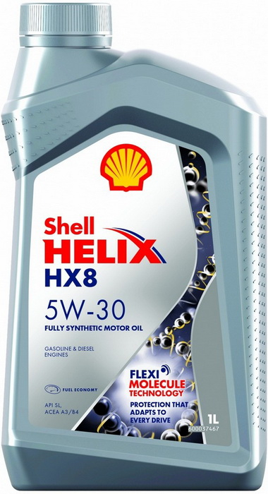 Купить запчасть SHELL - 550046372 Масло моторное синтетическое Helix HX8 Synthetic 5W-30 1л 550046372